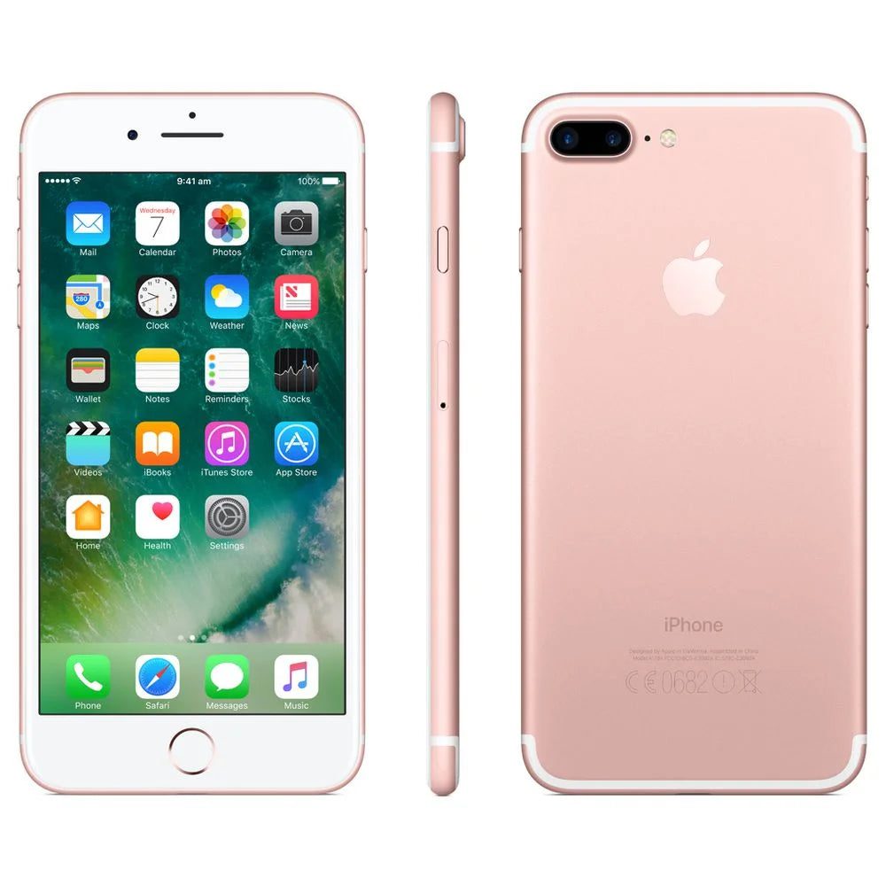 Unlocked - iPhone Pre-Owned 32GB Rose (Fair) Apple 7 Gold Carrier Plus -