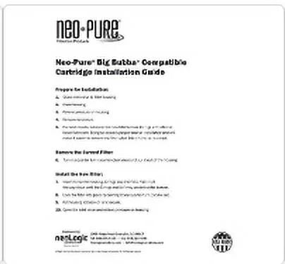 BBH-150 Bubba BB150-PH01A Neo-Pure Micron Watts Big Bubba 1 with BBC-150-P1A Pleated Filter housing Cartridge Compatible Big