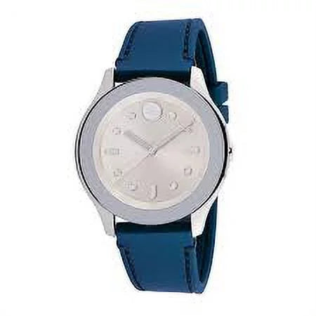 Silicon Women Strap Silver Green 3600715 Watch Swiss Dial Movado Bold