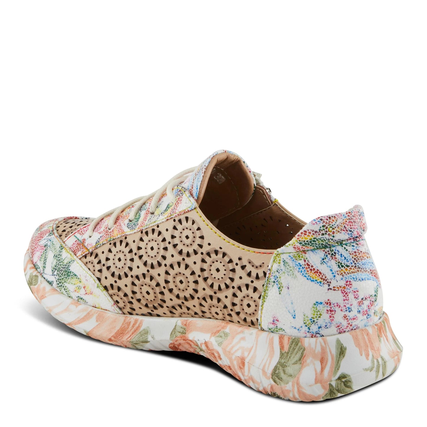 Sneaker L'Artiste 39/8.5 Lace-Up with Beige EU Jazzie Multi Flowers Women's Fashion