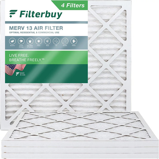 Pleated HVAC Filterbuy (4-Pack) Filters MERV Air Furnace 12x12x1 AC 13