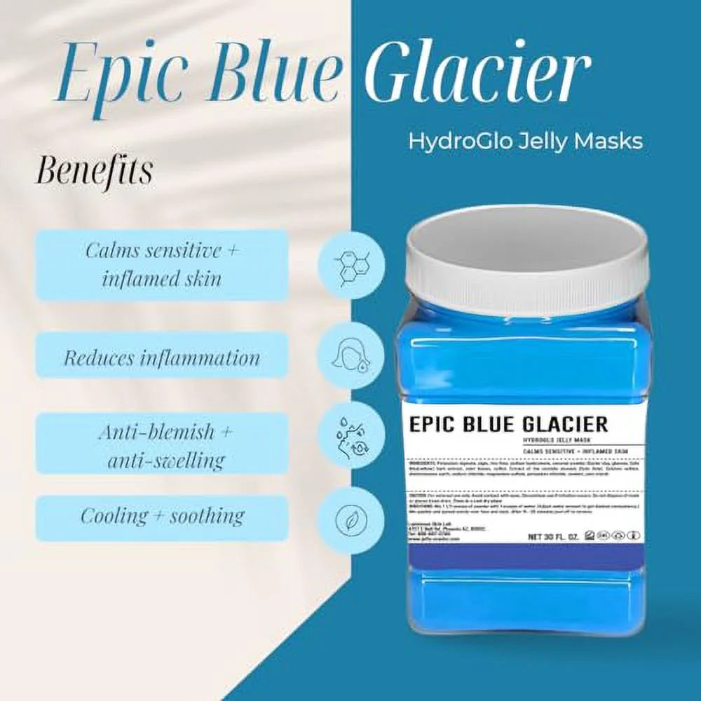 Treatment Facial Skin Suitable 30 - Luminous for All Glacier | Peel Natural Lab - Blue Mask Reducing off Anti-Aging, Dark Jelly oz fl Spot Professional Skin Skin & Epic Pack Mask, Types