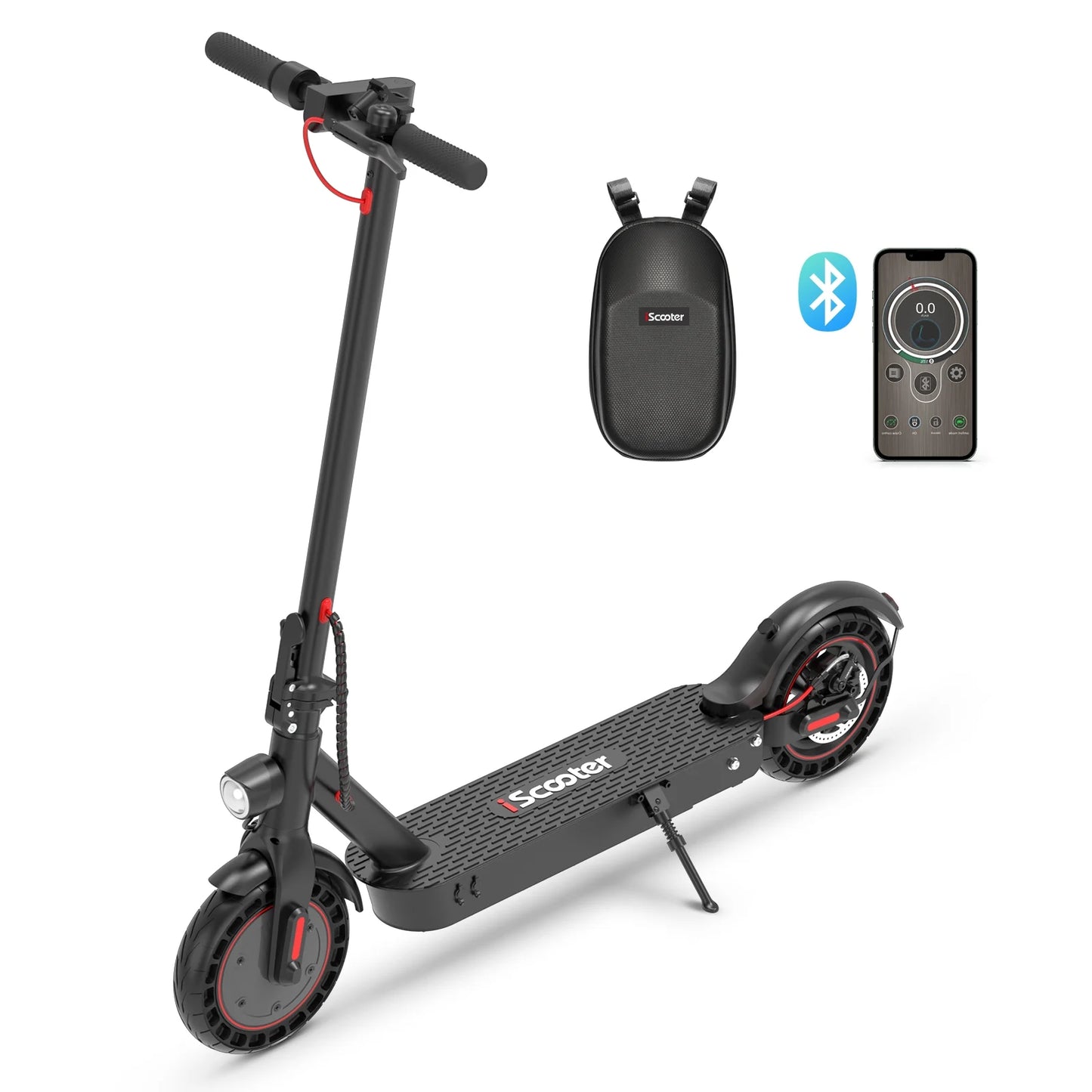 500 Solid System Commuting 18-25 Max with Max In Battery W Portable Foldable Double km, Speed Electric Scooter, iScooter Adults,10 for Miles Motor Tires, Braking and Long-Range 30