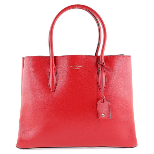 Tote Pre-Owned Kate Ladies Red Leather (Like Eva New) Satchel Spade WKRU5696 Medium Bag