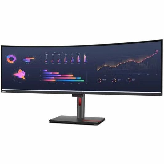 LED 49\" 1440 Anti-glare Black, ThinkVision Lenovo Raven Monitor, 5120 Curved Slot, Lock Cable x P49W-30