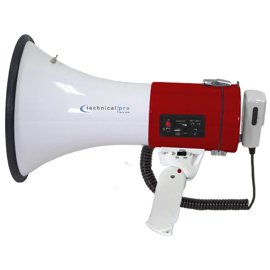 PA Megaphone Voice Outdoor - Microphone, Cheer Portable w/Detachable Technical And Strap 75-Watt Police for Siren Bullhorn Red leading Professional Bullhorn Detachable Lightweight Pro - Speaker