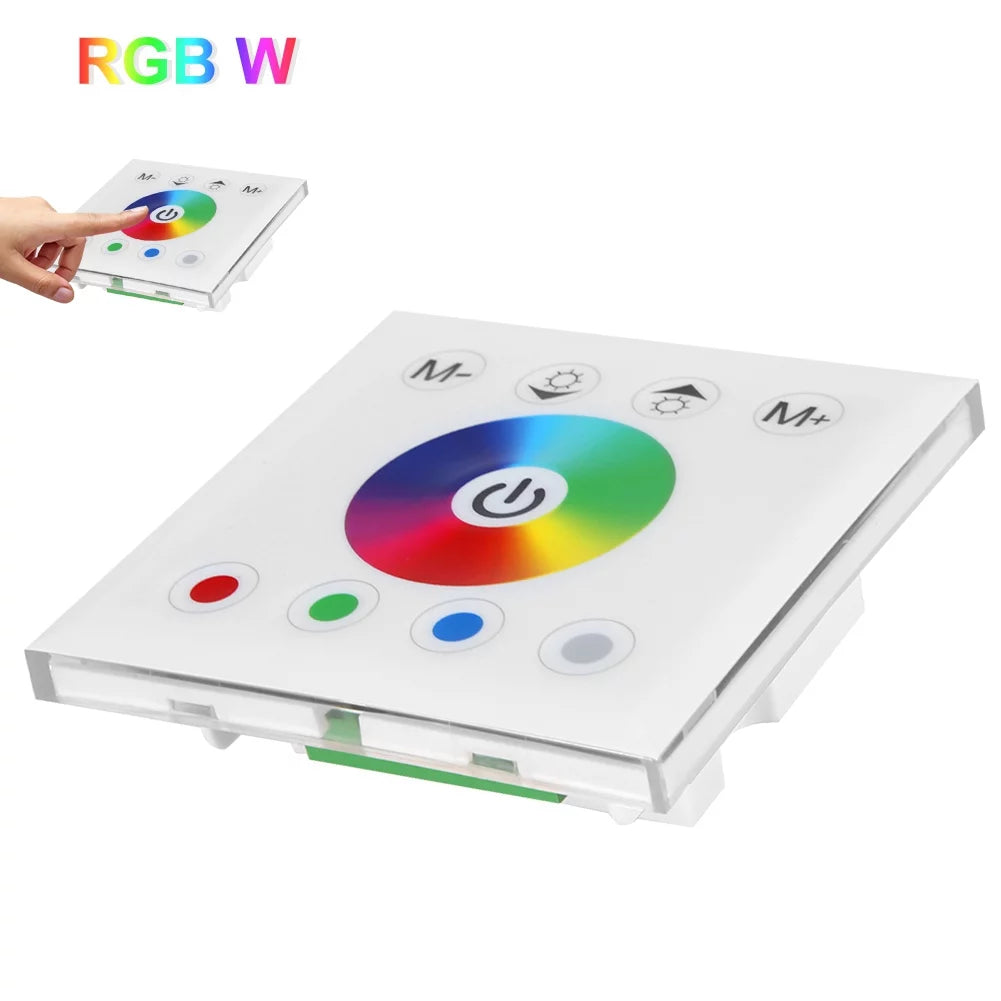 Panel Touch Controller Light(white) Colorful Controller Switch LED LED Mounted Wall Dimmer Jadeshay Panel Strip RGBW for