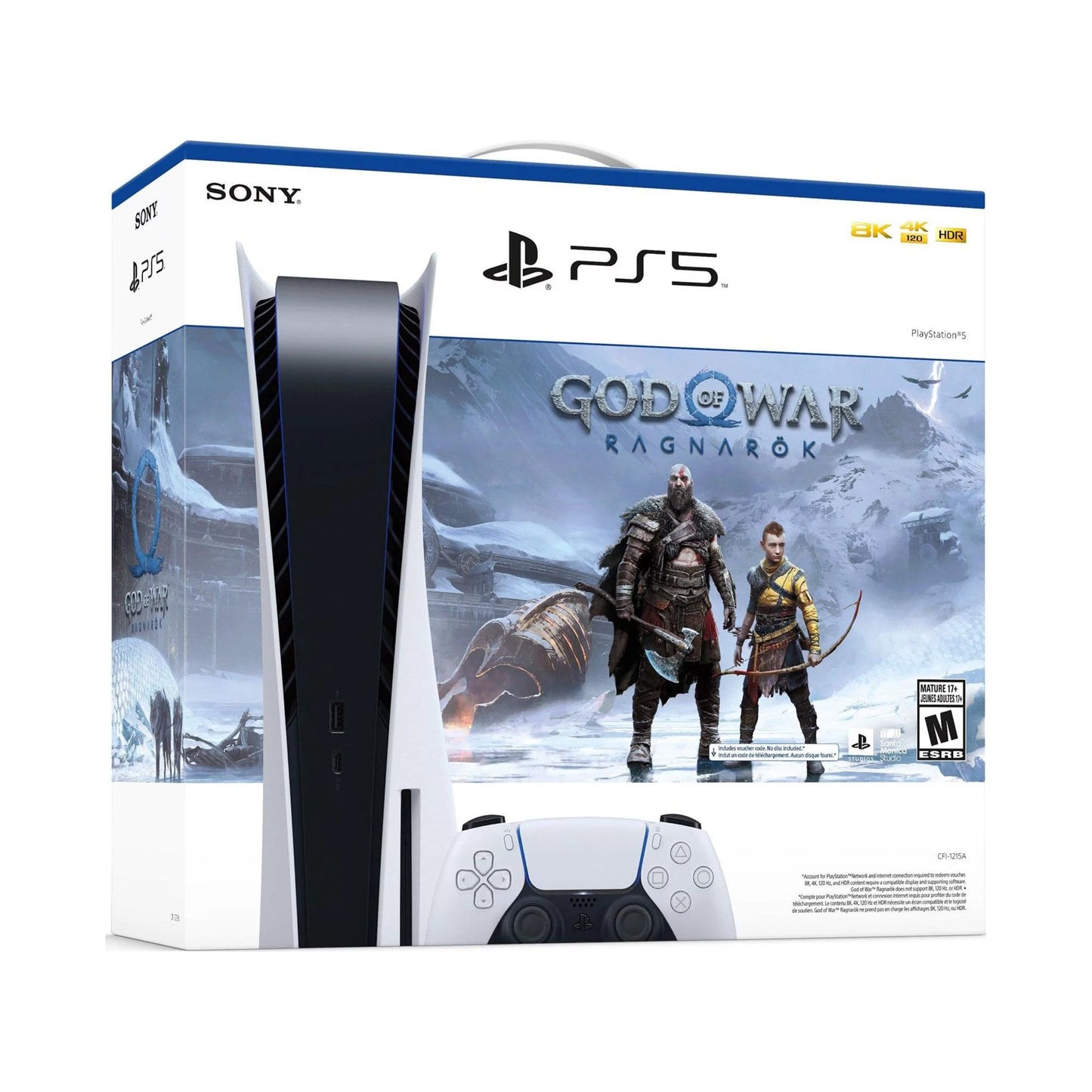 Extra Wireless Ragnarok Play-Station-5 War Bundle Edition with of White + Controller Mazepoly Accessories God Disc