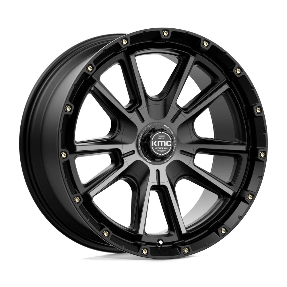 20X9 Cast GTCC KM10029067418 18MM, Rim KM100 6X135/5.5 Aluminum KMC S-BLK