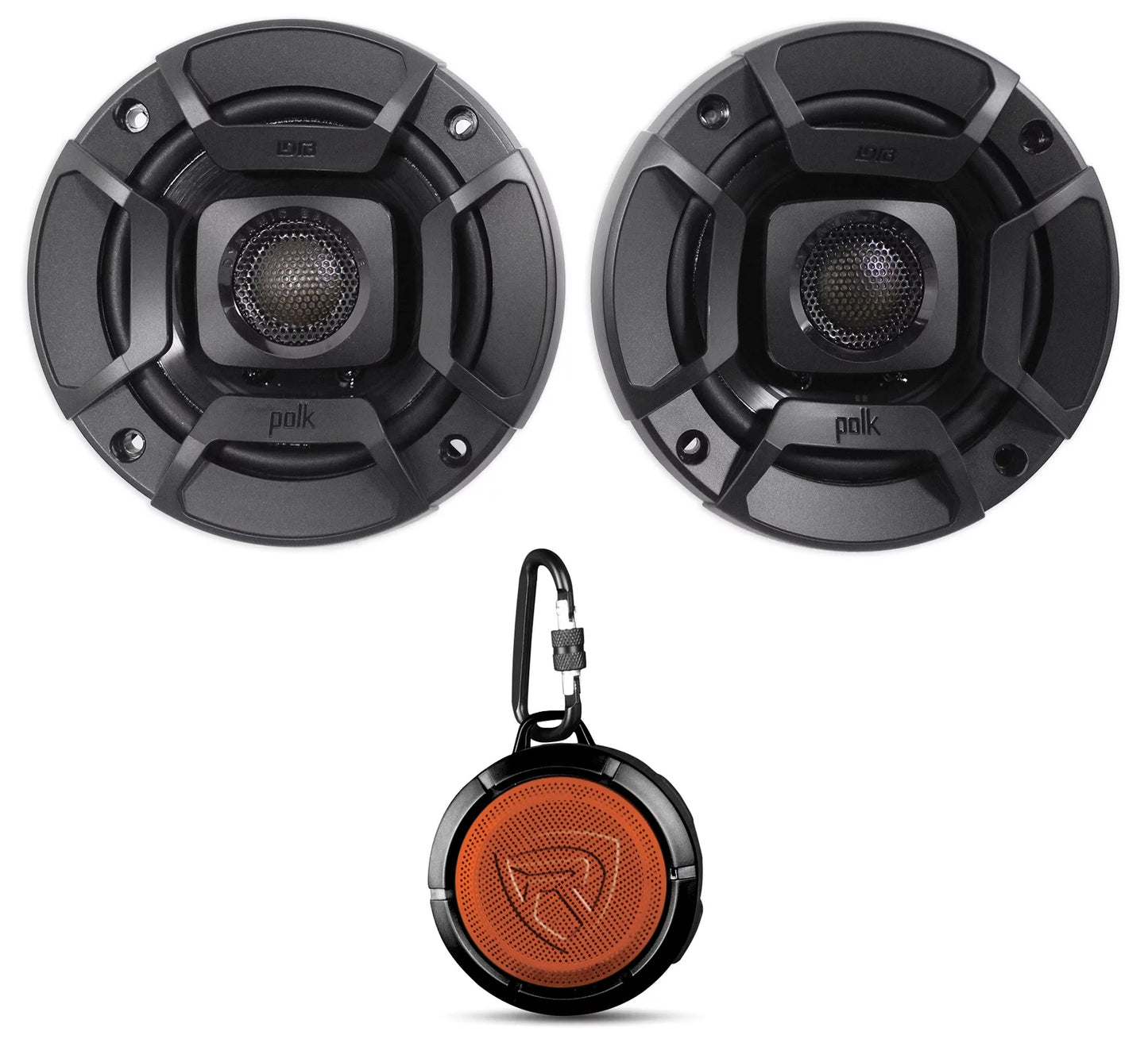 Polk 270w Car/Marine/ATV/Motorcycle 4" Audio (2) Speakers+Speaker DB402