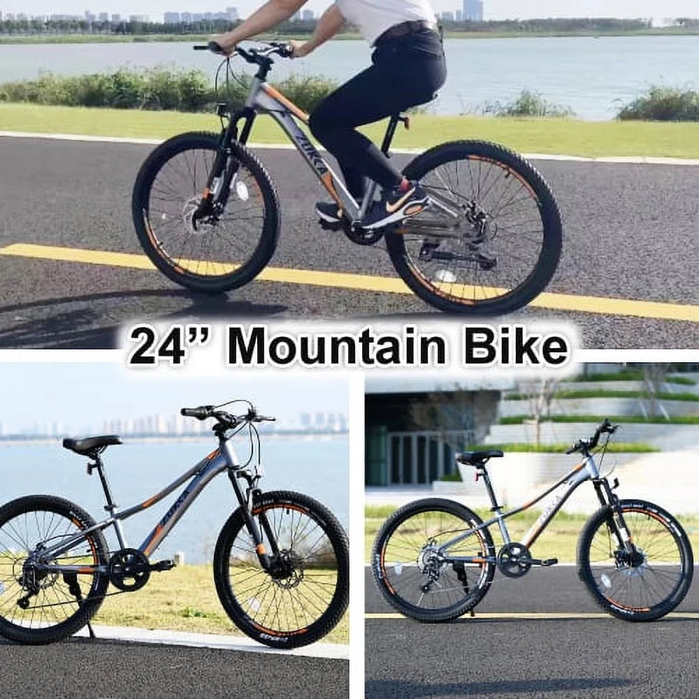 Bike Mountain 7-Speed 24 shimano inch for Girls bike and Boys Mountain