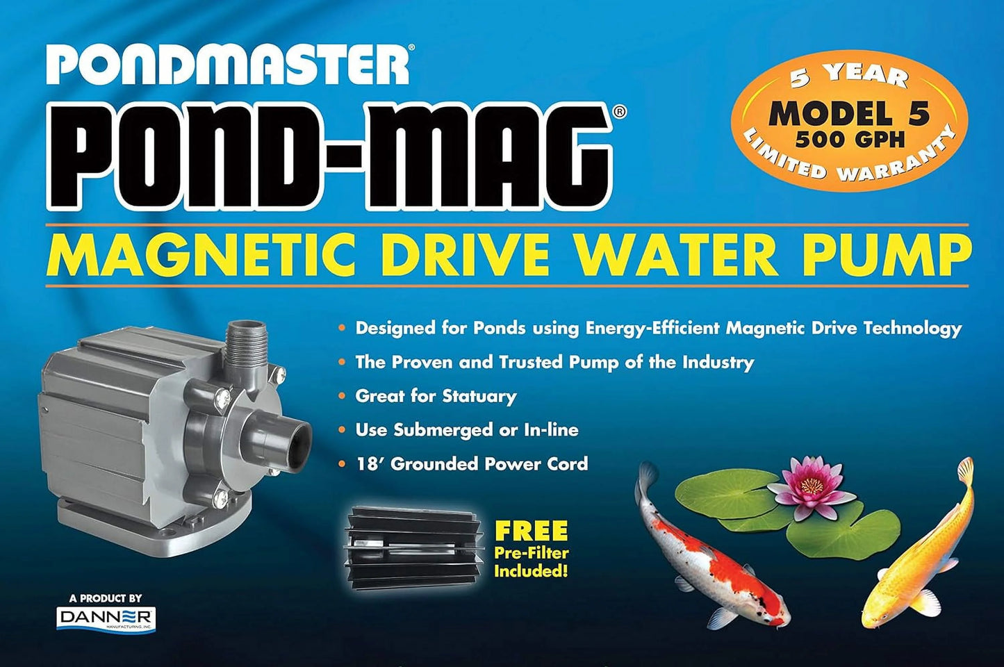 Pondmaster 02525 Pump 500 GPH