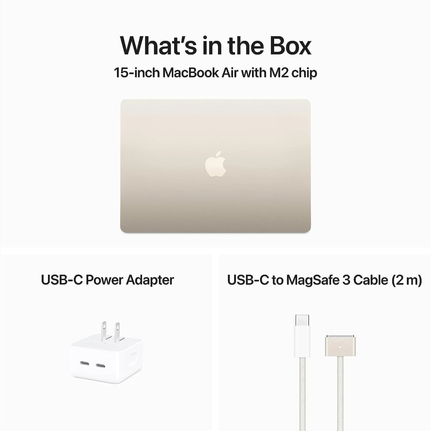 M2 with 10-core 512GB Starlight Mid Computer 2023 CPU 8-core - MQKV3LL/A GPU, MacBookAir and 15.3" Laptop