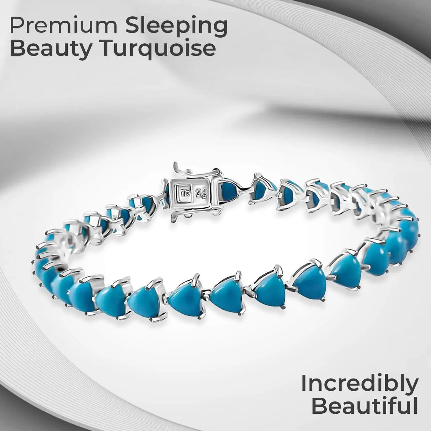 Platinum Women Turquoise Tennis Beauty Sleeping Silver Shop Plated LC Birthday Gifts Mothers Sterling Trillion for Size Ct Mom 925 10.99 for Day 7.25" Jewelry Bracelet