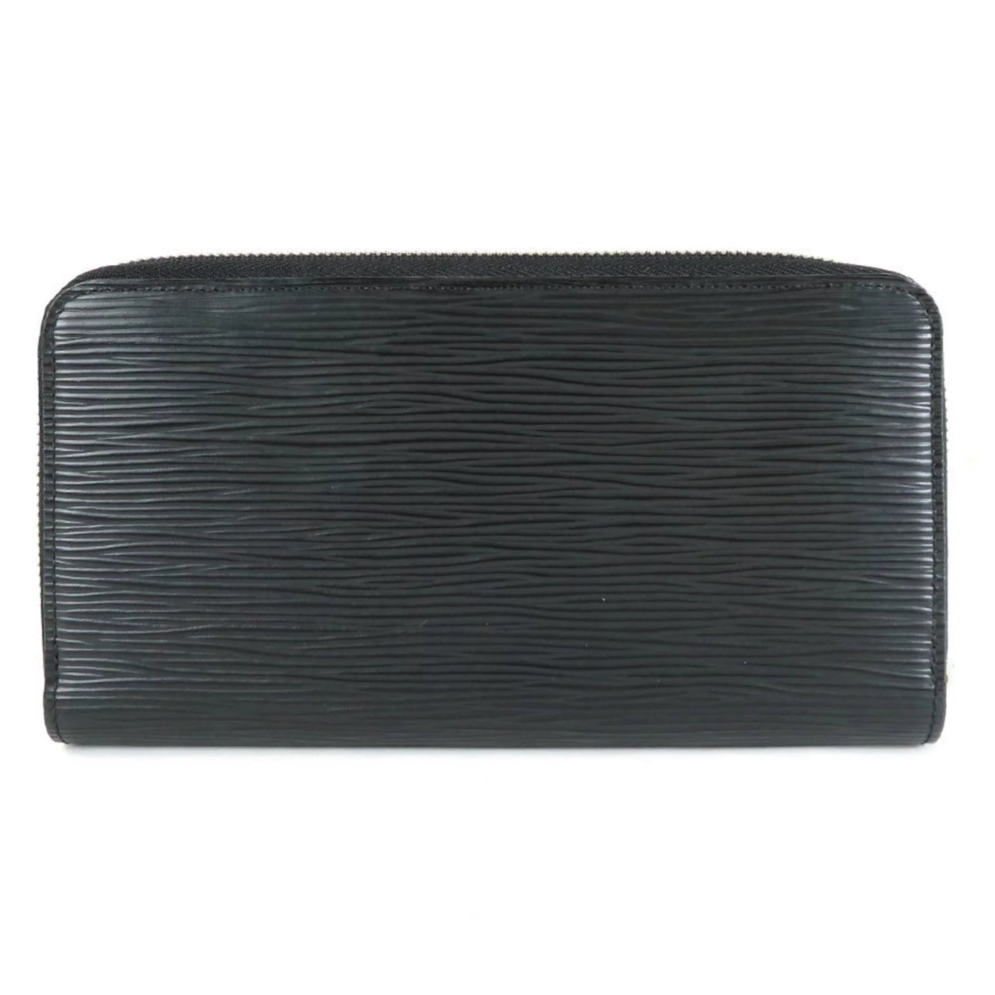 Zippy Vuitton VUITTON Louis Leather Silver Unisex Wallet (Good) Round Long Black Pre-Owned Epi LOUIS Zipper