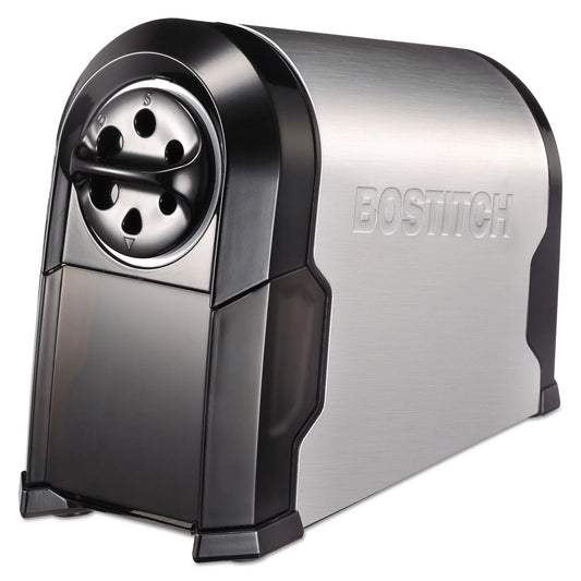 Black/silver X 6.13" Ac-powered, 10.63" 9", Electric Super Glow Pencil Pro Stanley Sharpener, X Bostitch Commercial