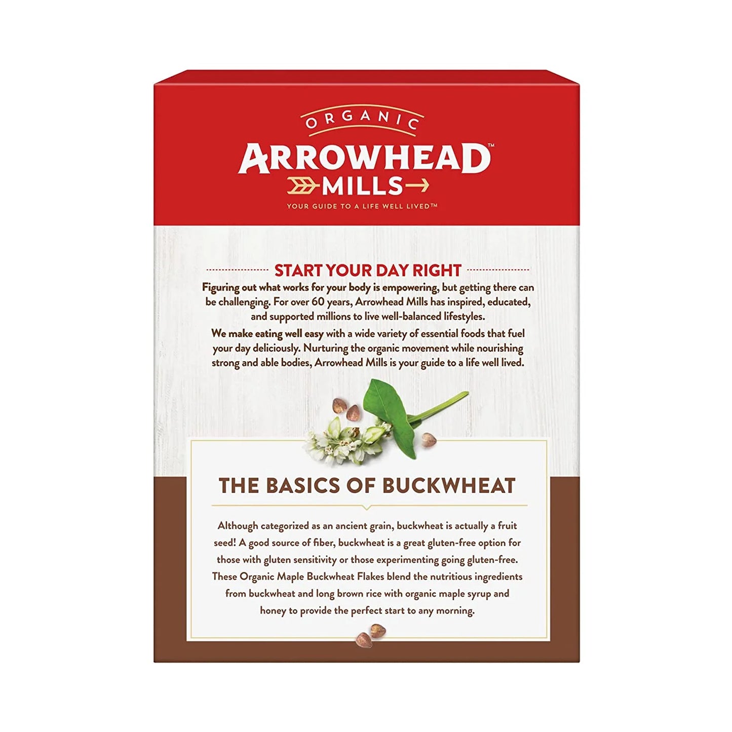 Arrowhead Organic Free Buckwheat of Gluten 4 Maple Mills Pack 10 oz Flakes