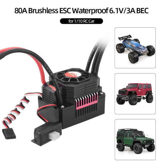 Brushless Controller RC 1/10 Waterproof for HOBBY Car Off-road ESC Speed Electric 80A Truck SURPASS