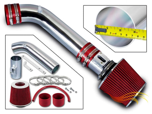 RED + Combo Short Rtunes Compatible 3.5L Intake V6 Ram For 06-08 Kit Infiniti Air Racing M35 Filter