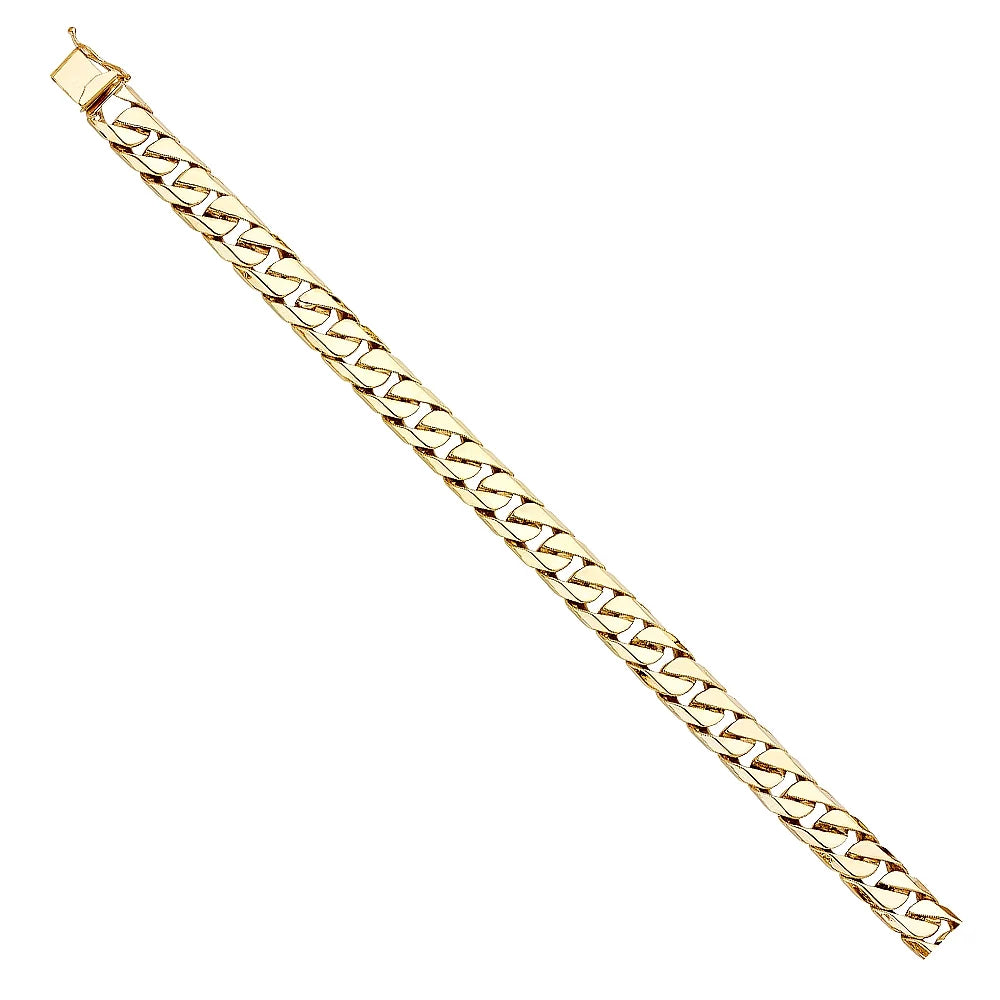 | 14k and | Men Elegant Gift - Men’s Weight 34.5 | Chain Jewelry Bracelet for Link Gold for Bracelets 8.5" Gold Yellow Women 14KY Cuban