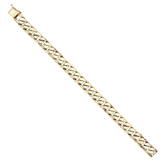 | 14k and | Men Elegant Gift - Men’s Weight 34.5 | Chain Jewelry Bracelet for Link Gold for Bracelets 8.5" Gold Yellow Women 14KY Cuban