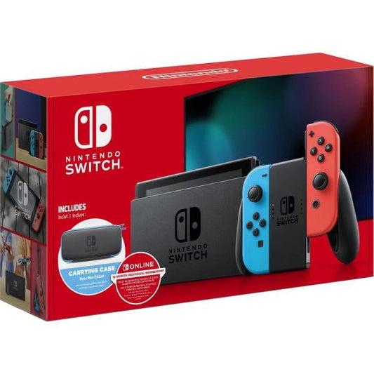 + Blue&Red Joy-Con Membership + Carrying Case Month 12 Nintendo Neon Switch