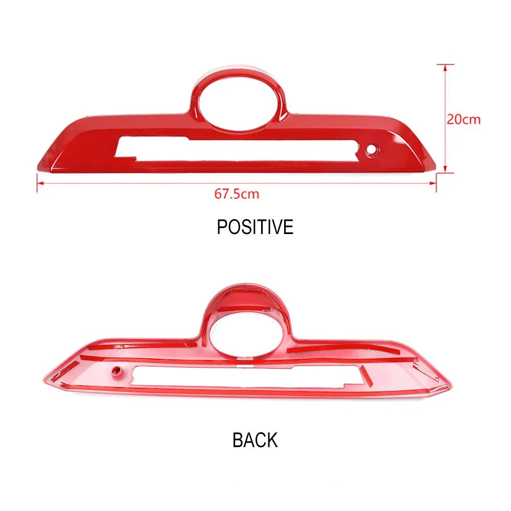 Bezels Decor Teledu Cover Trim Red Handle Frame Tailgate Rear Trunk 4Runner