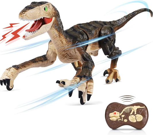 Light Gift Control Toy with Dinosaur for Years Remote Head, Age Walking up 3-12 Eyes, Shaking Sounds, Toys Roaring Kids 3D Dinosaur