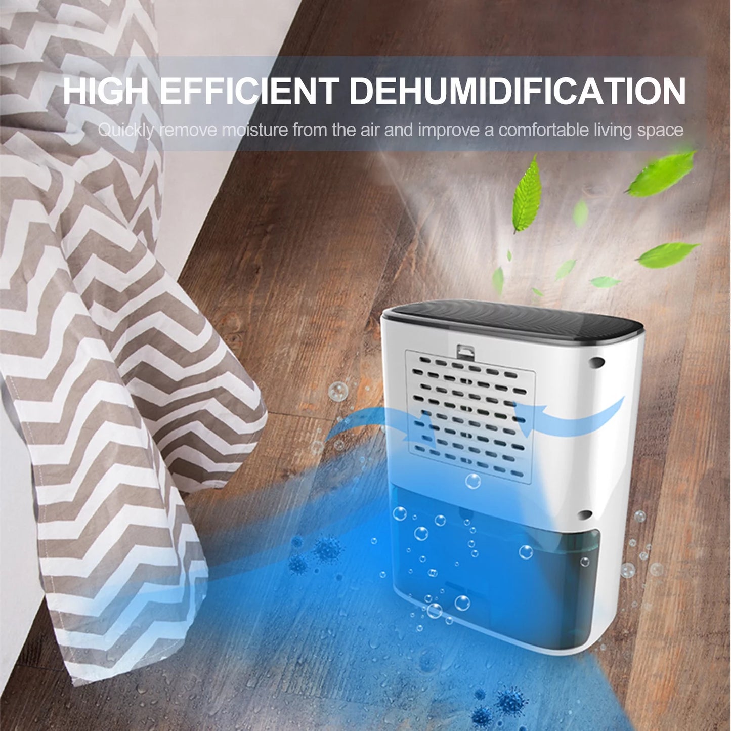 Dehumidifier Auto-off Ft Bedroom Home Sq. Protection Humidity 1200mL for 215 Small RV Dehumidifier Control Portable Basements to Wardrobe Garage