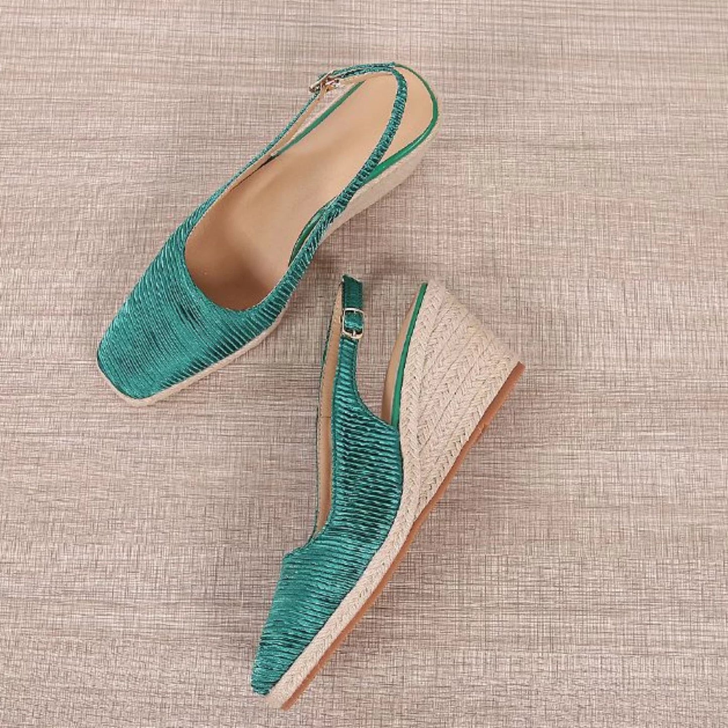 Sandal Flop Cap Espadrilles Sandals New Linen Women Dressy Shoes Size Wedge Sandals Heels Sandals Espadrilles for Women Toe Flip Sketches High Silk Straw Fisherman Elegant Summer Women 12 Women's