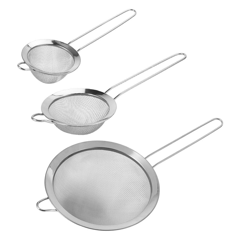 Steel Filter Kitchen Food Filter Flour Stainless 3Pcs Mesh Filter Supplies Strainer Sieve Dekaim Residue Mesh