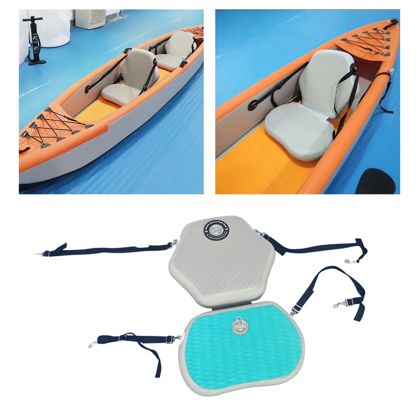 with Support Kayak Inflatable Seat Boards Paddle Universal Back Rowboats Seat