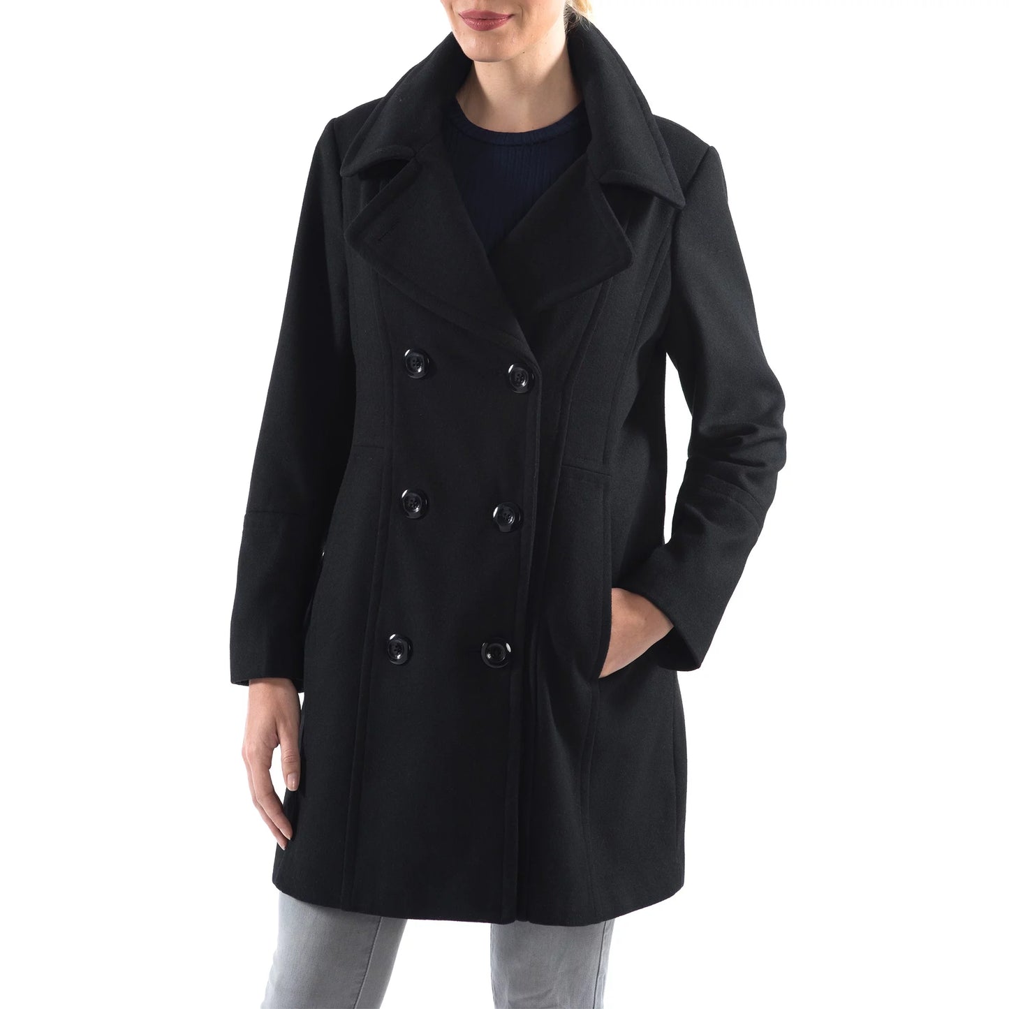 Norah Swiss Breasted Coat Wool Double Womens Jacket Peacoat Alpine Overcoat