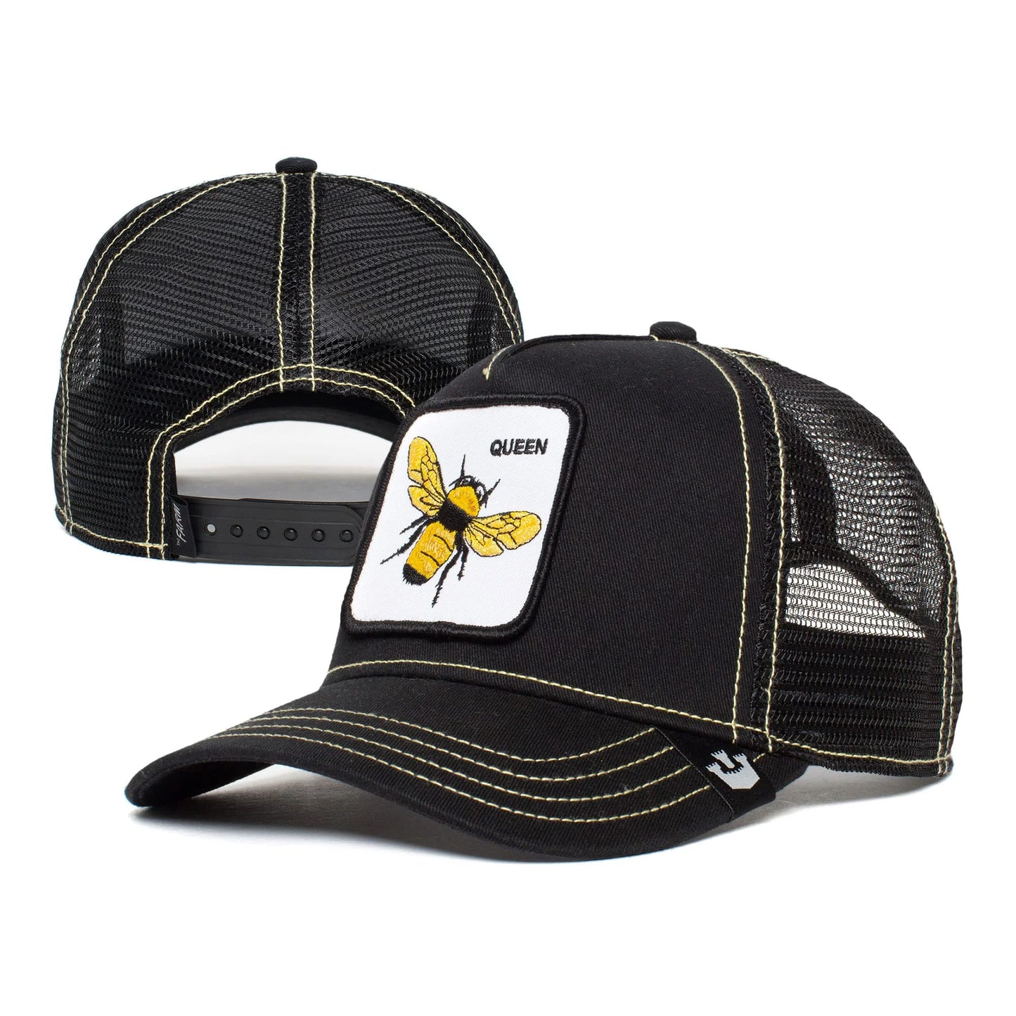 Bee), Bros. Hat, Unisex Size Trucker Goorin Farm Original Snapback The Adjustable (Queen Black One