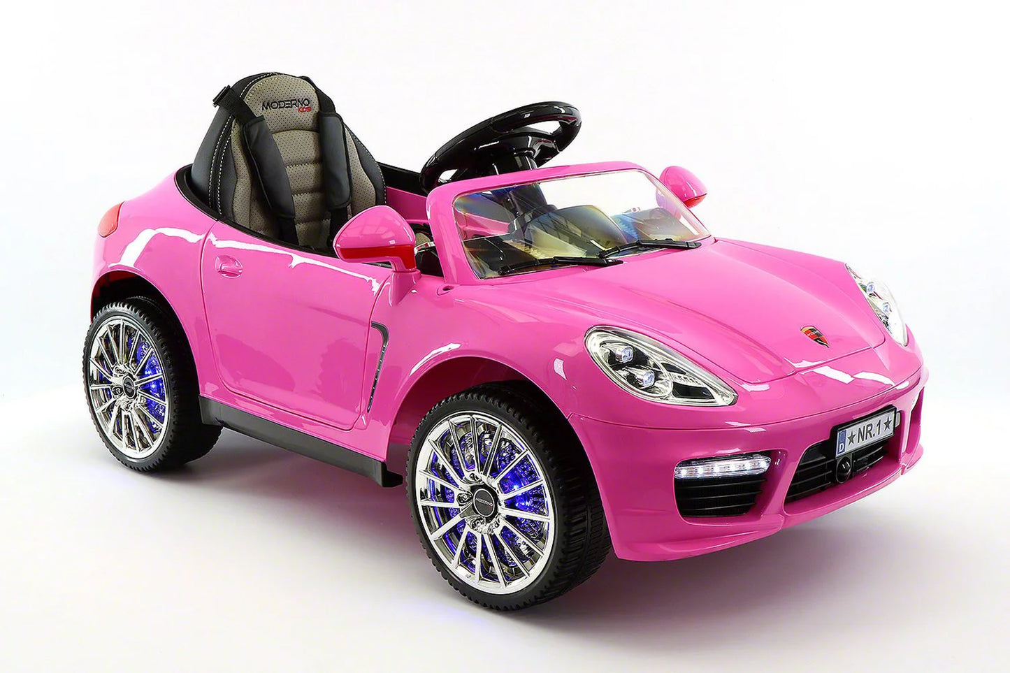 V Ride-On Moderno 12 Kiddie Kids Powered Roadster Pink