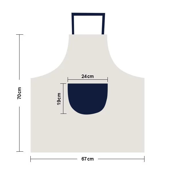 Bib Cotton Kitchen Pinafore Italian Linen BBQ Hello Apron Pocket World Adjustable