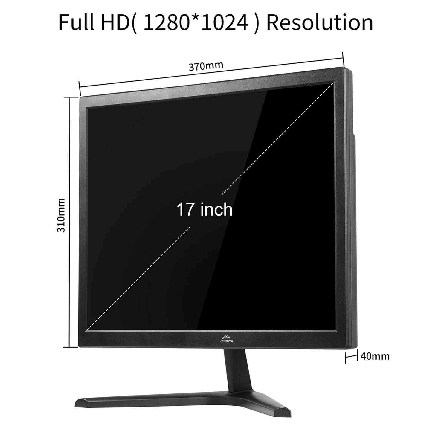 LCD 17 Gaming Computer Flat 250 60Hz Panel Computer 1280X1024 Ultra Compliant Desktop inch VGA Slim KENOWA HDMI Display CD/m² Monitor,