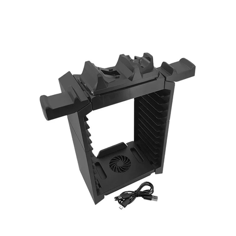 Fan Vertical Controller PS4 Stand Charger for Cooling Organizer