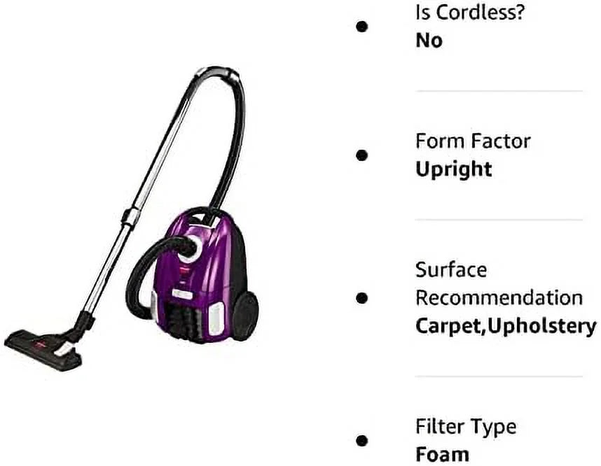 With Multi-Surface Cord Telescoping Suction Cleaner Wand, Cord Rewind Power Automatic Canister Extra Powerful Cleaning Nozzle, & With Upright Vacuum Lightweight Long