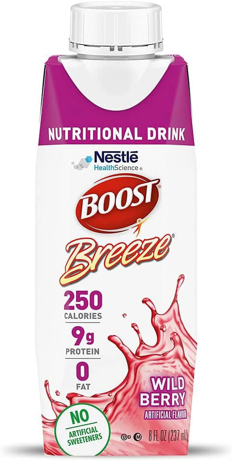 Count Boost Berry, 24 ounce Breeze Carton, Nutritional Wild 8 Drink