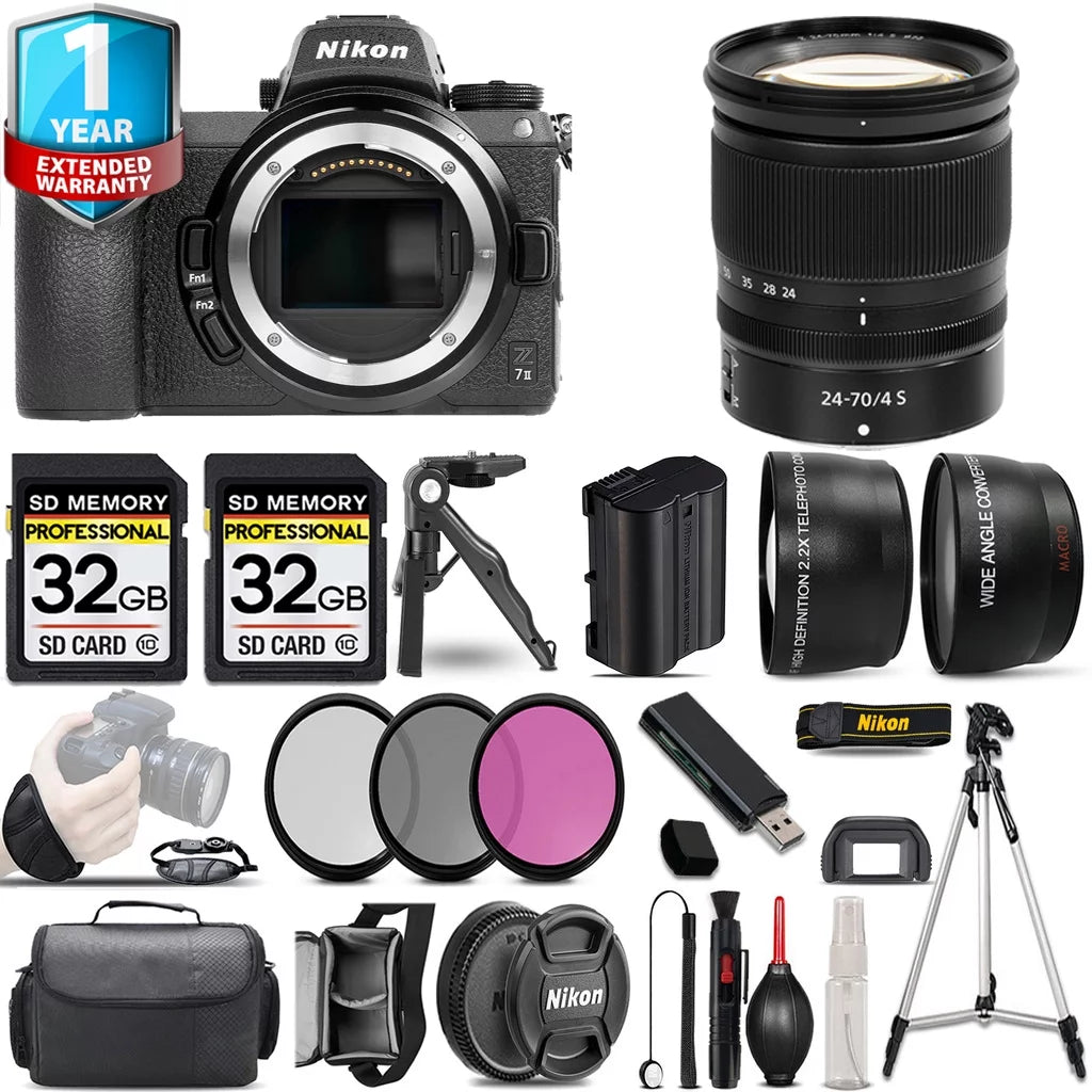 2.2x Angle Lens Camera Wide with 24-70mm II f/4 Z7 + Filter 3 Lens PC Mirrorless Lens Telephoto + S Set 0.43X Nikon +