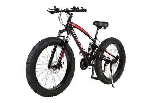 26&amp;quot; Adult Shock 4.0&amp;quot; Dual Bike 21 Suspension Grass Tire MTB Snow Sand Fat Speed