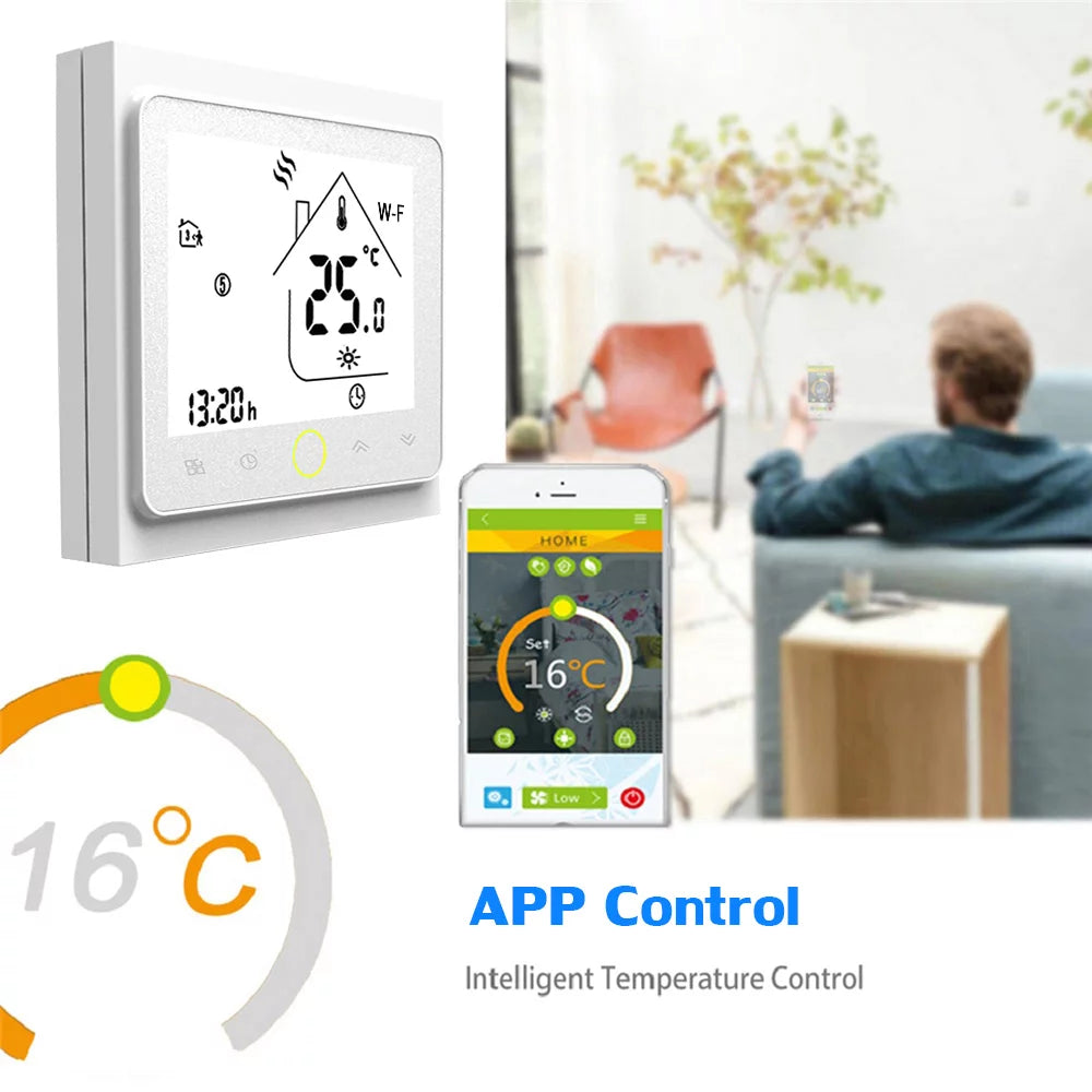 with Temperature Tomshoo Control, Home Water/Gas Compatible Smart Wi Fi Thermostat Boiler Controller