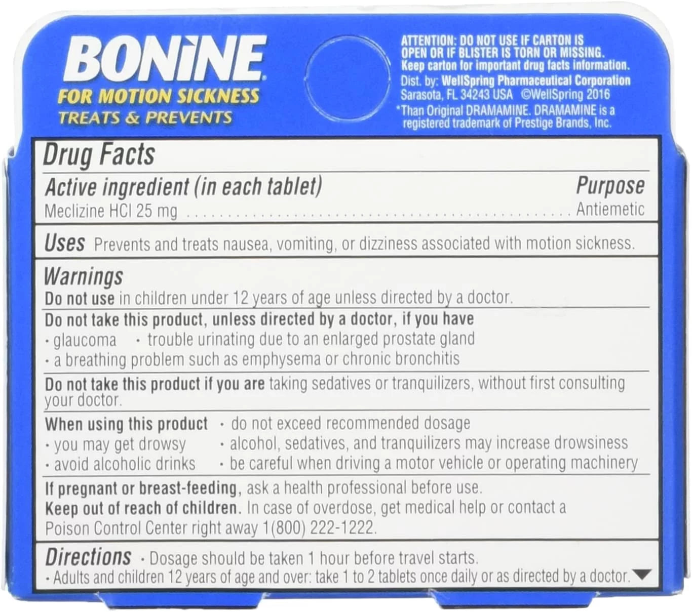 8 ea, Pack Bonine Tablets, Sickness Chewable 6 Flavored For - Motion Raspberry