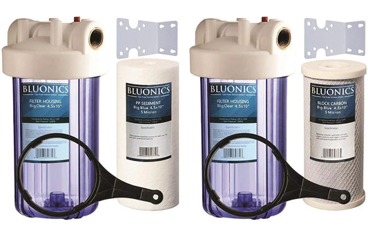 Whole x 10" House Sediment 4.5 Carbon Water Filters Big Blue & Two