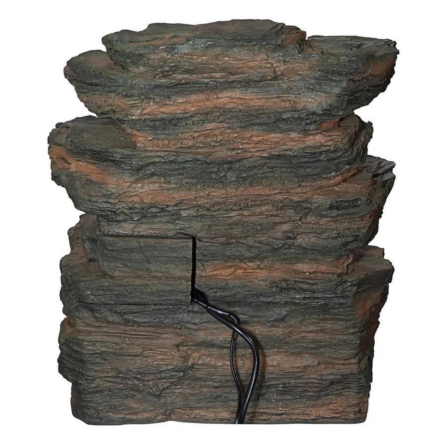 Cascading Fountain Illuminated Ramrod Tabletop Bluffs Design Toscano Waterfall