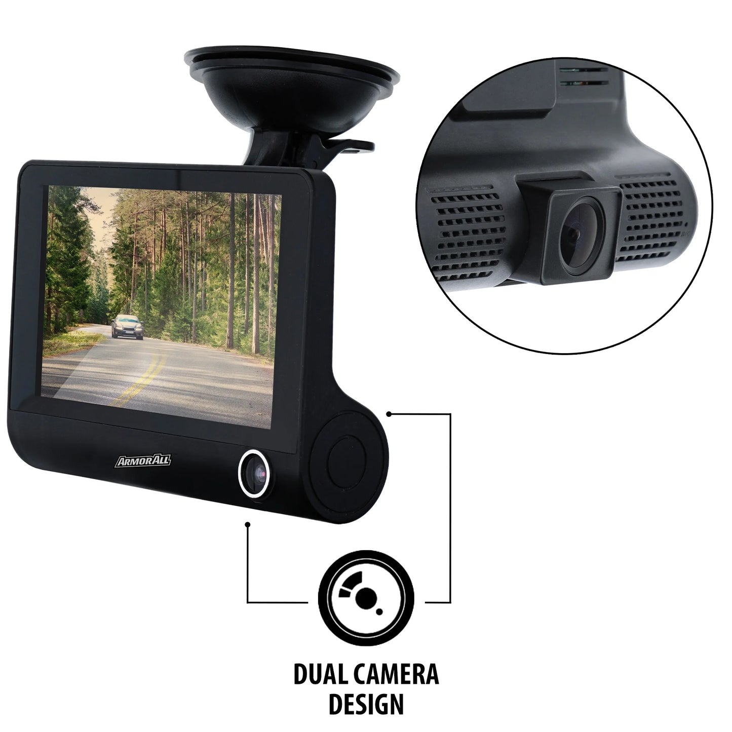 Armor 1080P Accidents, Slot and HD Camera, Dual-Lens Detects Micro-SD 4 Card Motion LCD Cameras, All Two Universal G-sensor New Dash inch