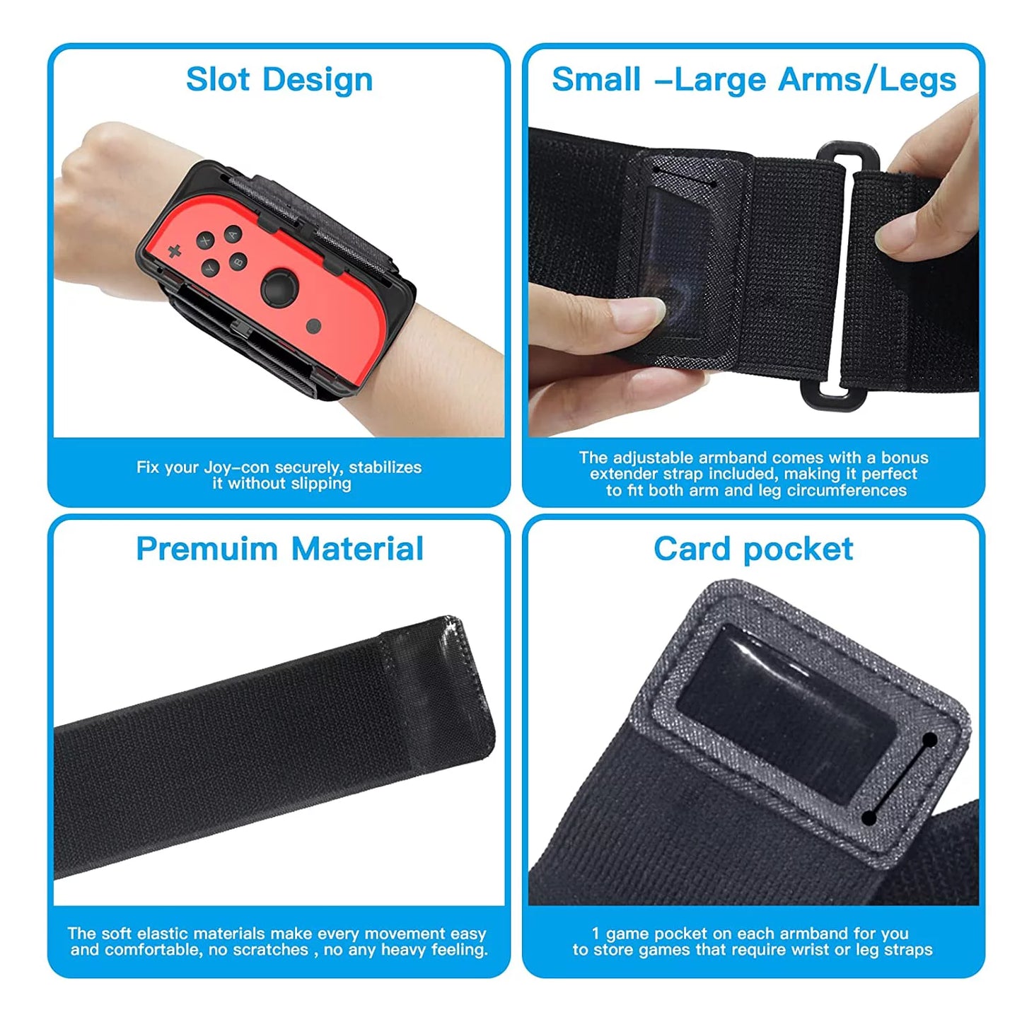 and Switch strap Dance New Arm Upgrade Sports/Ring Compatible Adventure/Just Leg with Fit 2-in-1 Nintendo