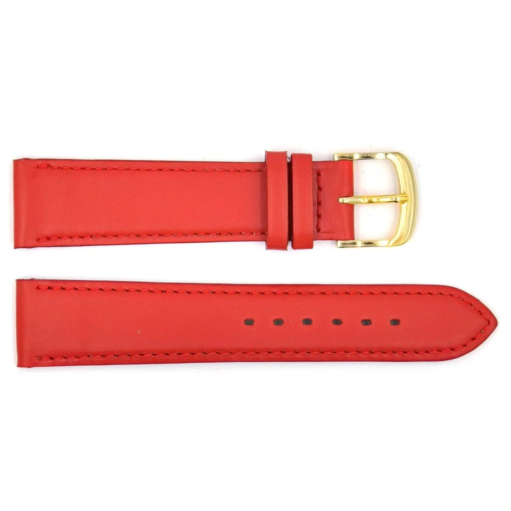 Soft 10mm Short Ladies Watch Genuine Nubuck Red Strap Leather