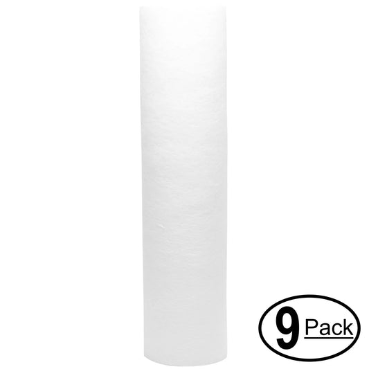 Pure Distributors for Replacement 5-Micron H2O-UCF-01-14 Universal 9-Pack Denali Sink Under H2O Stage Sediment Cartridge Brand Distributors Polypropylene H2O - 10-inch - for System Single Filter